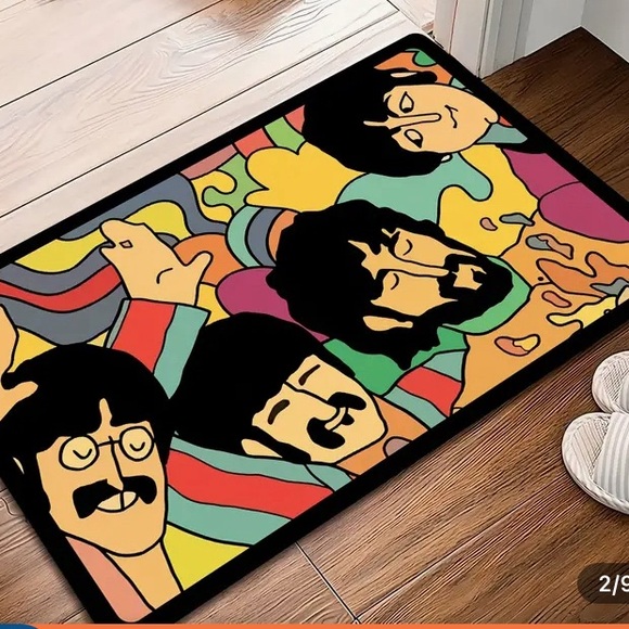 The Beatles Band Floor Mat Rug NEW in Package! 32” x 20” approx size - Picture 3 of 4